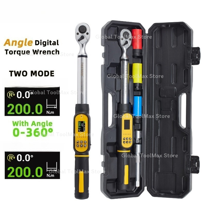 Torque Wrench Digital - Digitale hoekmomentsleutel 6-delig 10-200N.m 1/2 inch